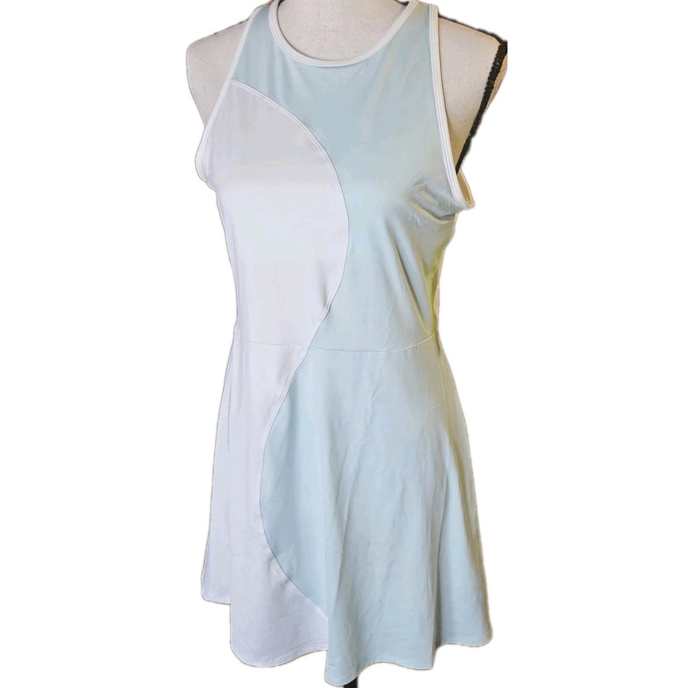 Eleven By Venus Williams Switch It Dress Womens L Tennis Ice Blue White 1-01629